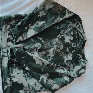 Green Tie Dye Crew Neck